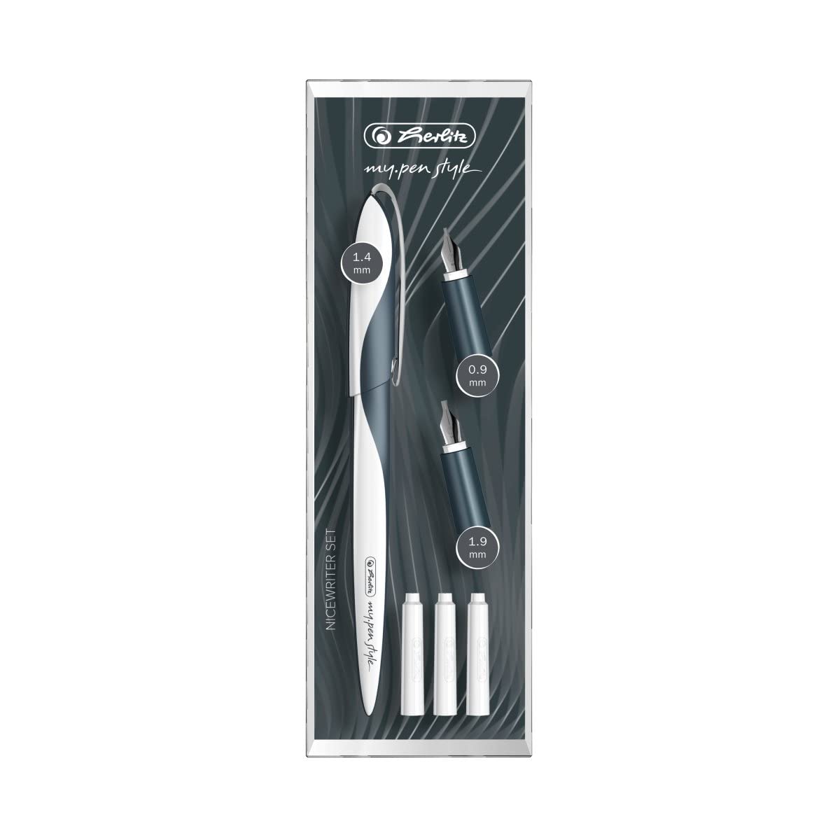 herlitz-11360286-nicewriter-set-my-pen-style-dark-shale-kalligrafie-f-ller image 1