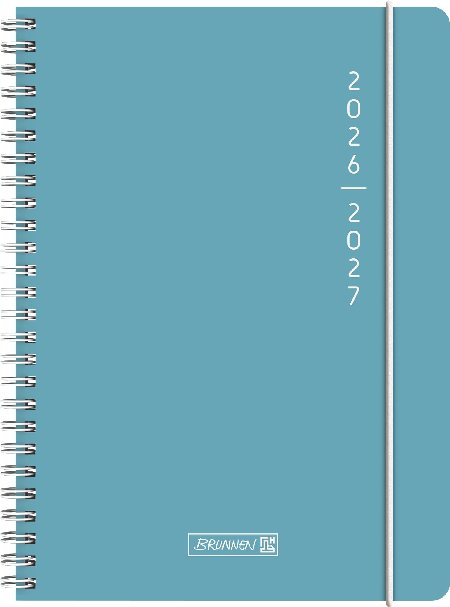 brunnen-sch-lerkalender-2026-2027-plain-blue-a5-sch-lerplaner-kunststoff-einband image 1