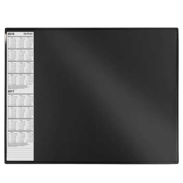 herlitz-schreibtischunterlage-63x50-cm-schwarz-mit-einsteckfach image 1