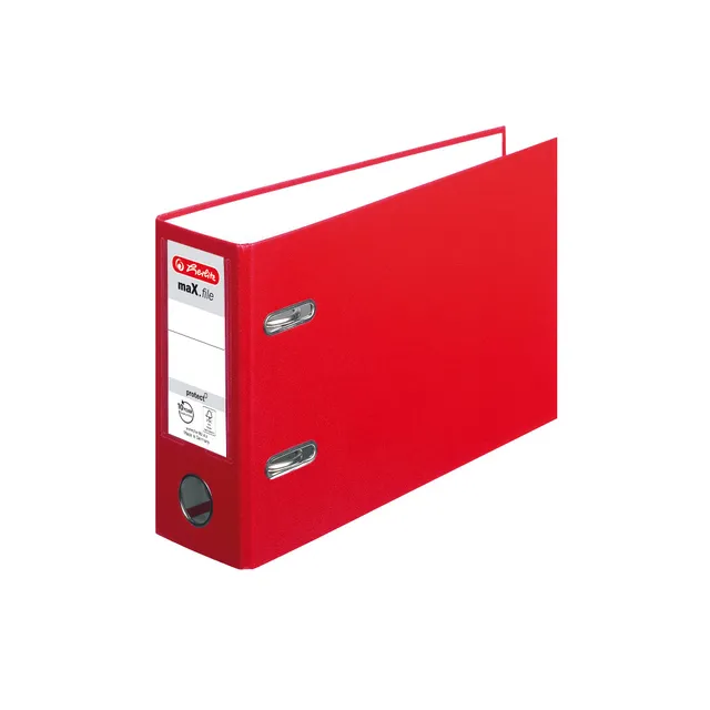 herlitz-ordner-max-file-protect-a5-quer-8-cm-r-cken-rot-10-st-ck image 1