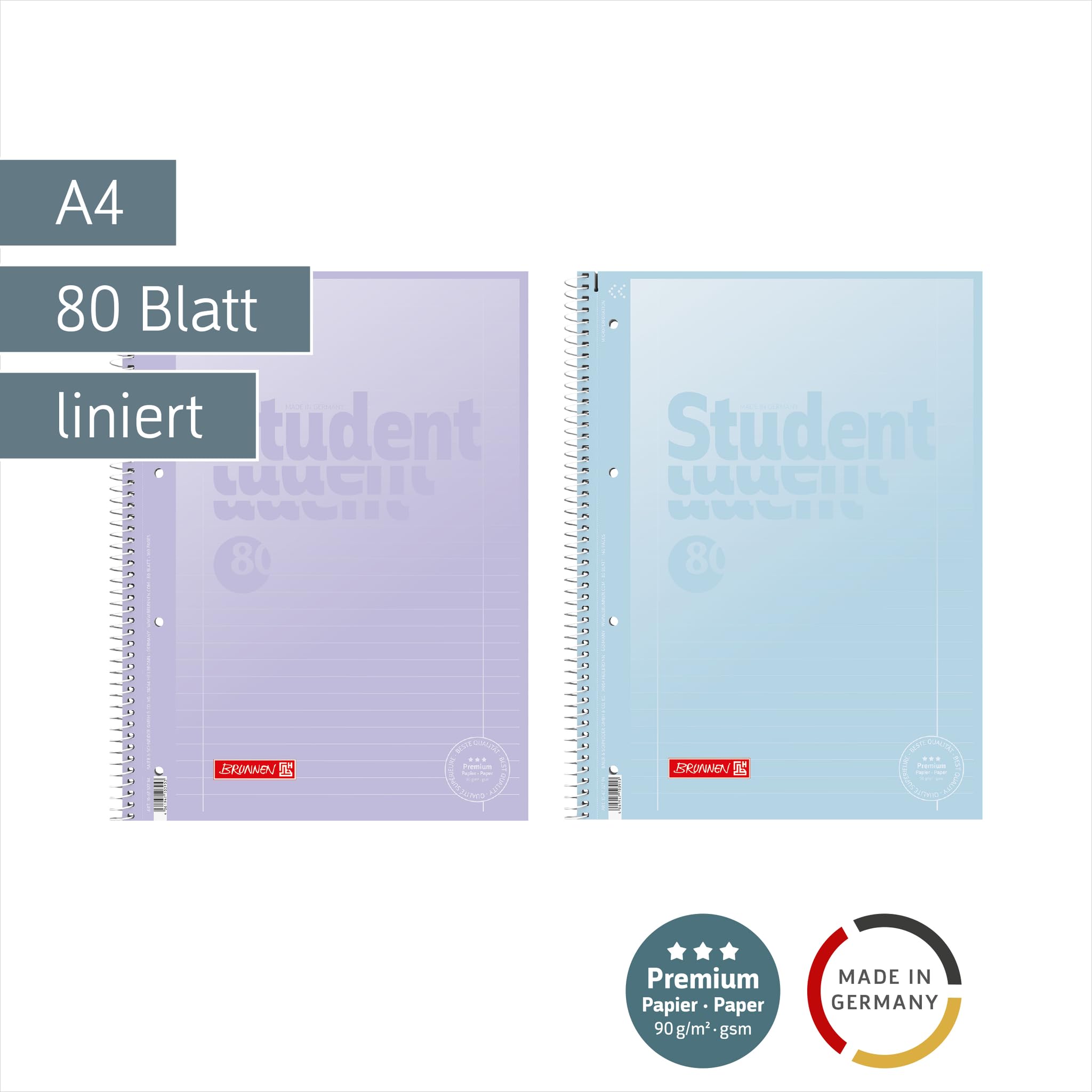 brunnen-collegeblock-premium-student-pastell-2-a4 image 2