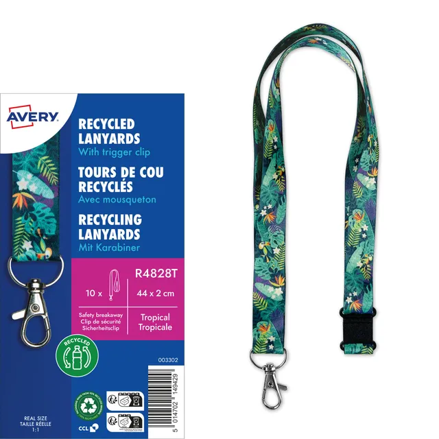avery-zweckform-r4828t-lanyard-10-st-ck-44x2-cm-tropical-kartenhalter-mit-karabi image 1