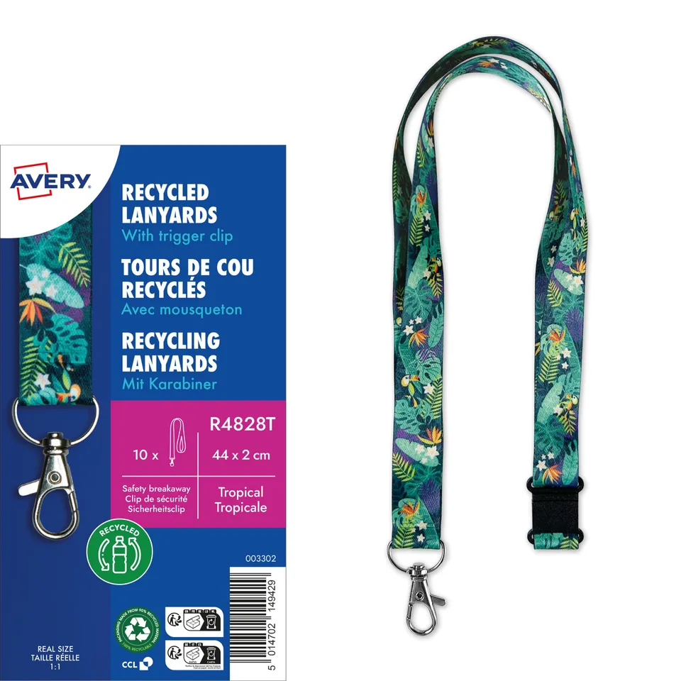 avery-zweckform-r4828t-lanyard-10-st-ck-44x2-cm-tropical-kartenhalter-mit-karabi image 1