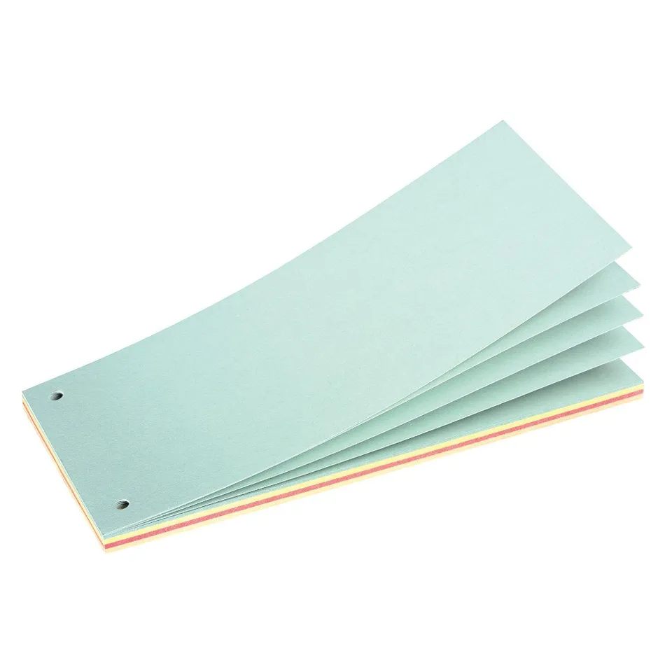 herlitz-trennstreifenblock-10-5-x-24-cm-farbig-sortiert-40-blatt-gelocht image 1