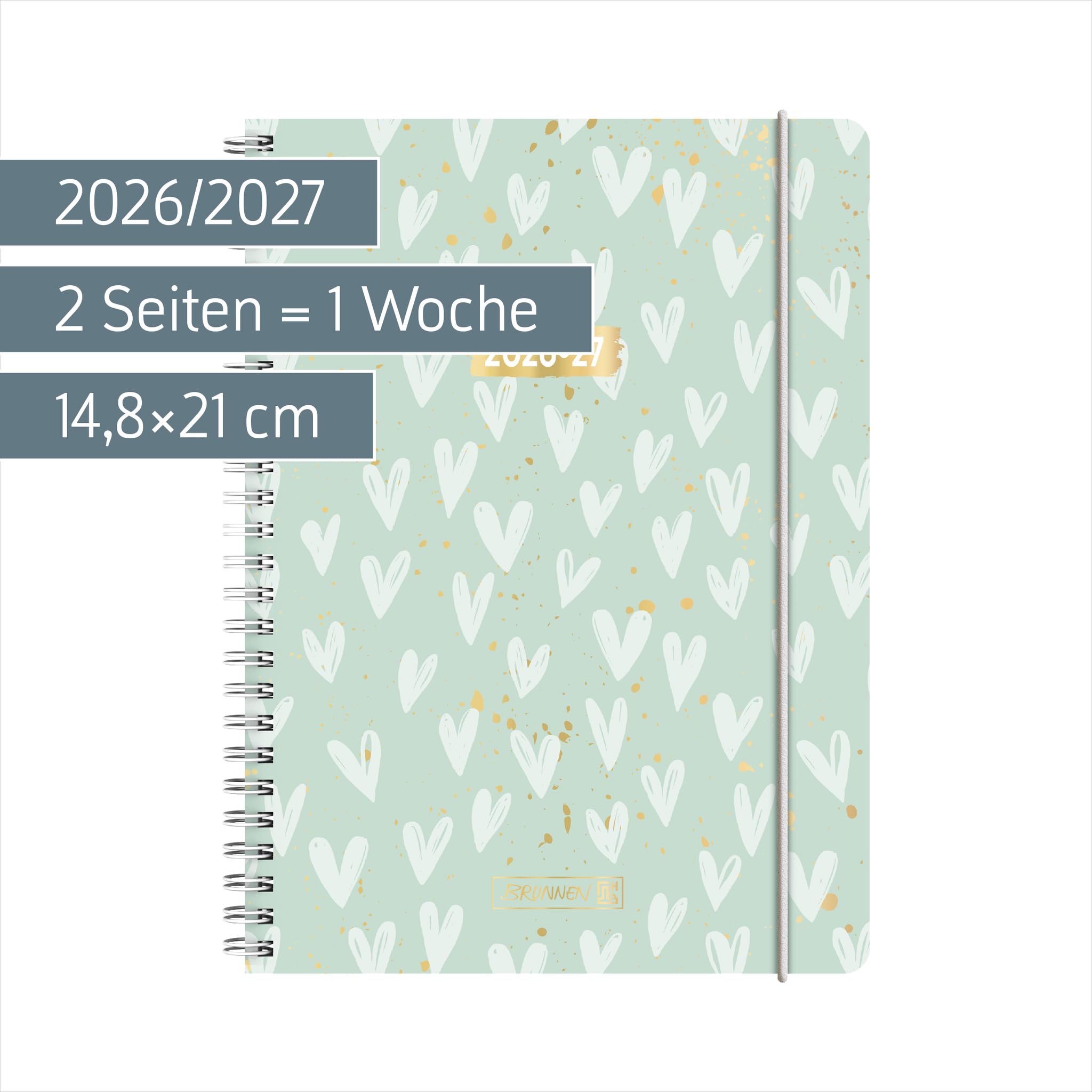 brunnen-sch-ler-kalender-2026-2027-hearts-a5-wochenkalender-18-monate image 2