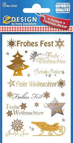 avery-zweckform-z-design-aufkleber-weihnachten-schriftz-ge-gold-silber-20-st-ck image 6