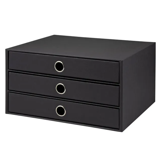 r-ssler-s-o-h-o-schubladenbox-a4-querformat-3-f-cher-schwarz image 1