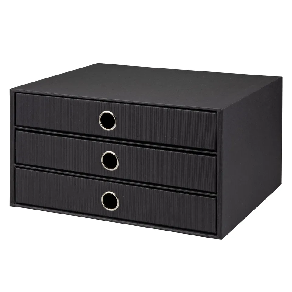 r-ssler-s-o-h-o-schubladenbox-a4-querformat-3-f-cher-schwarz image 1