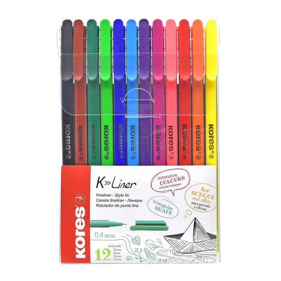kores-fl28112-fineliner-set-0-4-mm-12-farben image 1