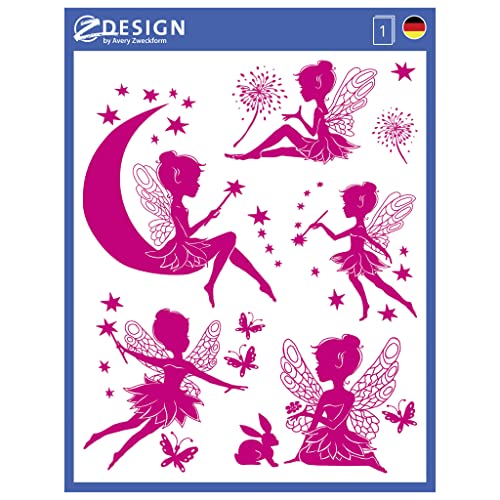 avery-zweckform-54996-fensterbilder-feen-8-selbstklebende-fenstersticker-wasserf image 7