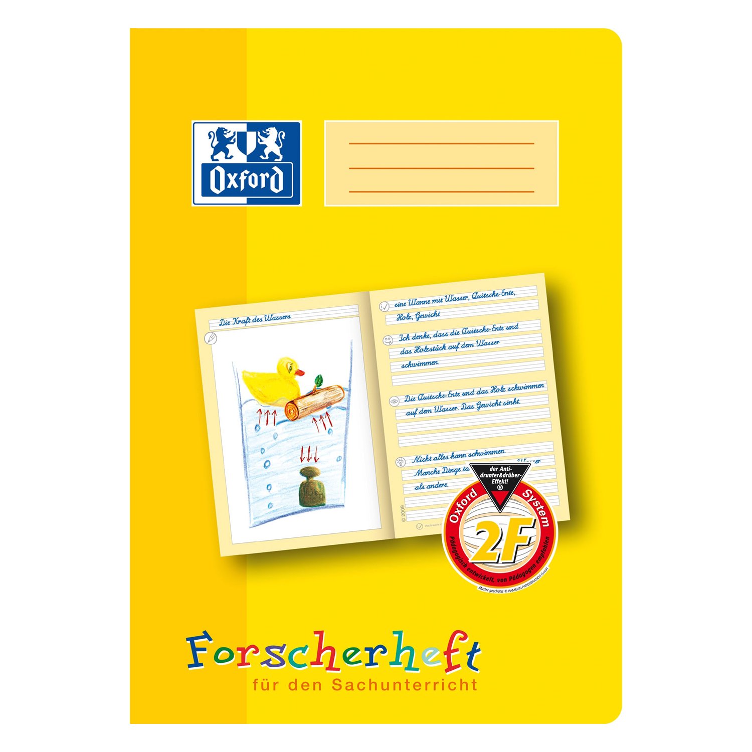 oxford-forscherheft-a4-lineatur-2f-2-klasse-gelb-10-st-ck image 1
