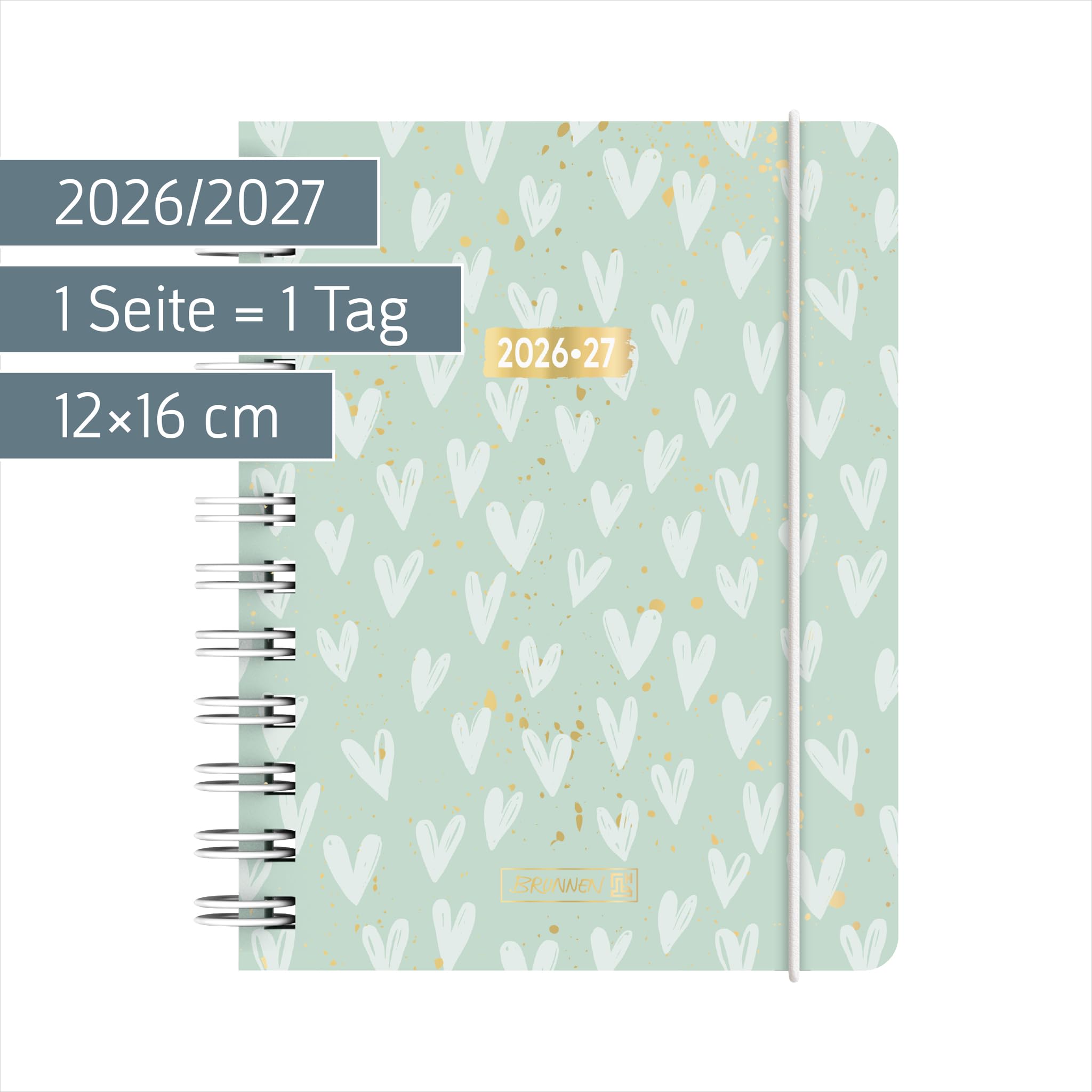 brunnen-sch-lerkalender-2026-2027-hearts-a6-kunststoff-1-tag-pro-seite image 2