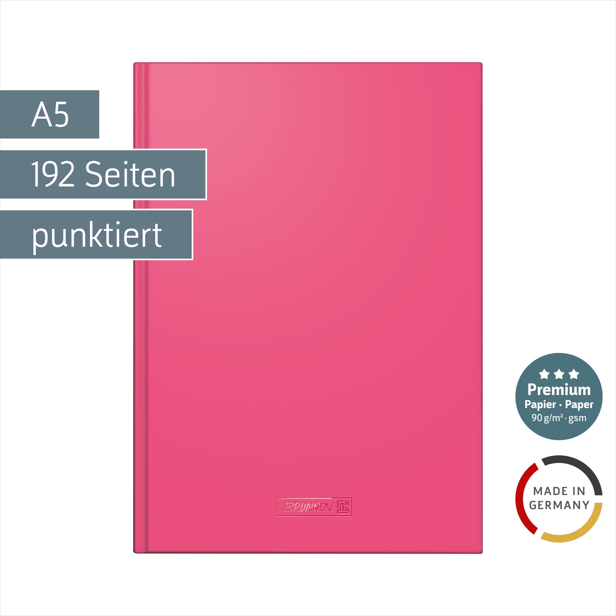 brunnen-premium-colour-line-notizbuch-a5-punktiert-tulip-96-blatt-hardcover image 2