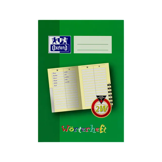 oxford-w-rterheft-a5-lineatur-2w-28-blatt-gr-n-10-st-ck image 1