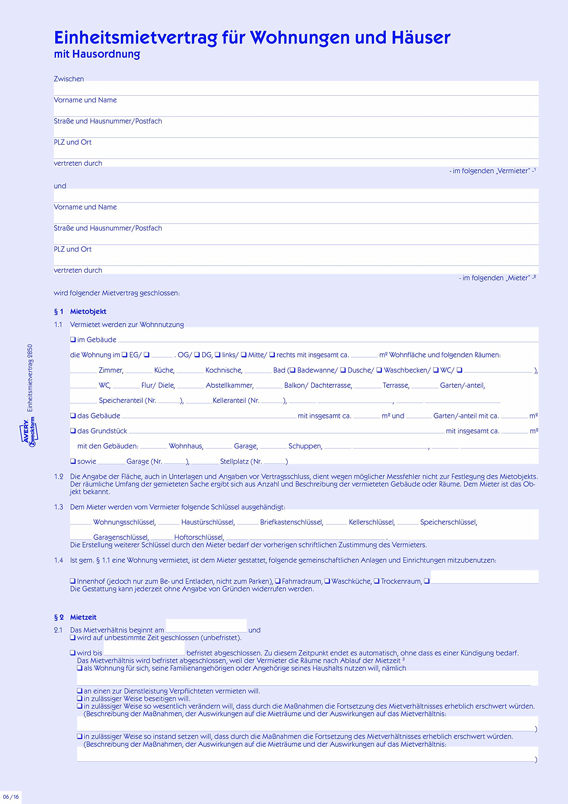 avery-zweckform-2850-5-einheitsmietvertrag-f-r-wohnungen-und-h-user-a4-selbstdur image 2