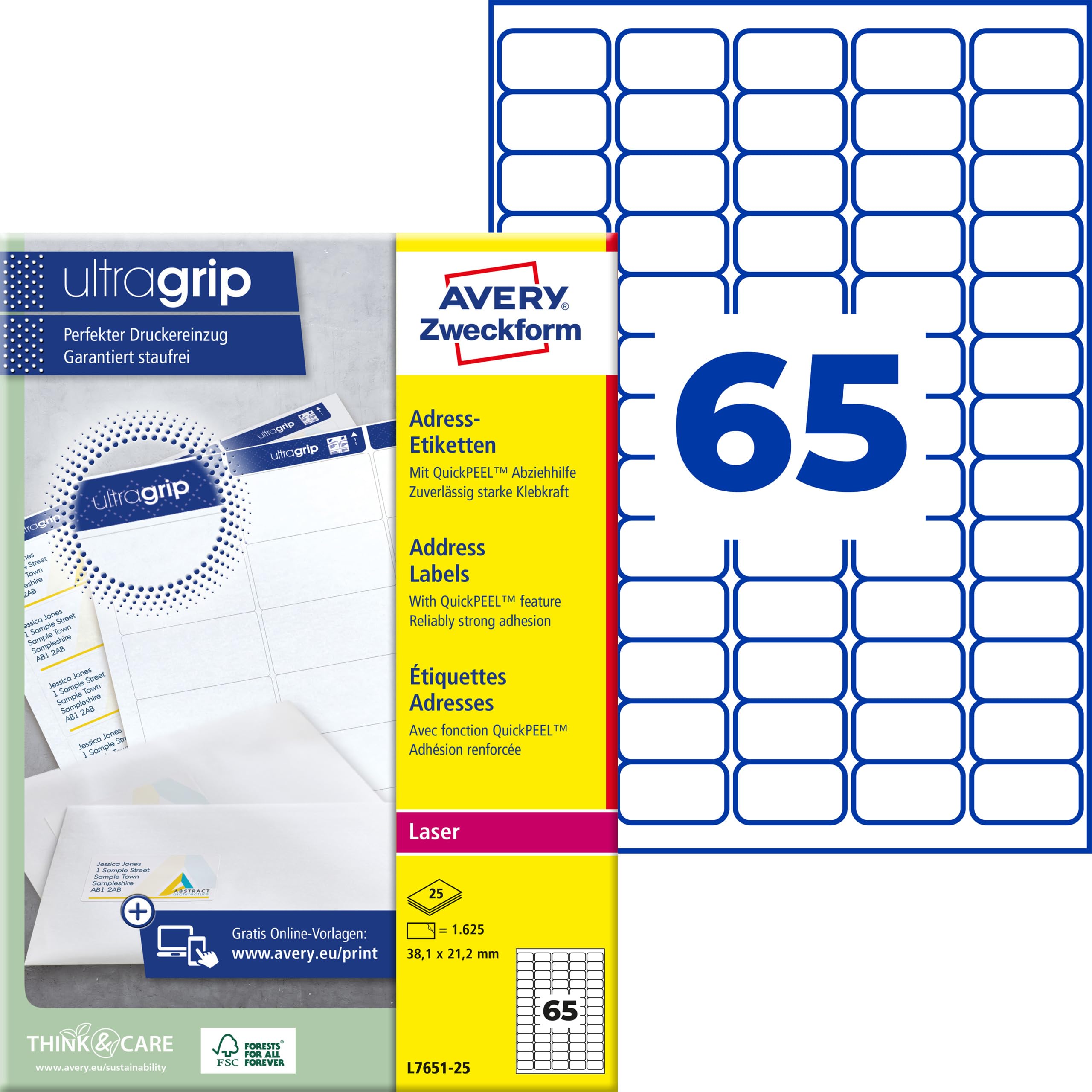 avery-zweckform-l7651-25-adressetiketten-38-1x21-2mm-wei-ultragrip-1-625-st-ck-2 image 1