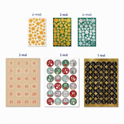 avery-zweckform-51012-adventskalender-zahlen-sticker-1-24-398-aufkleber-sterne image 8