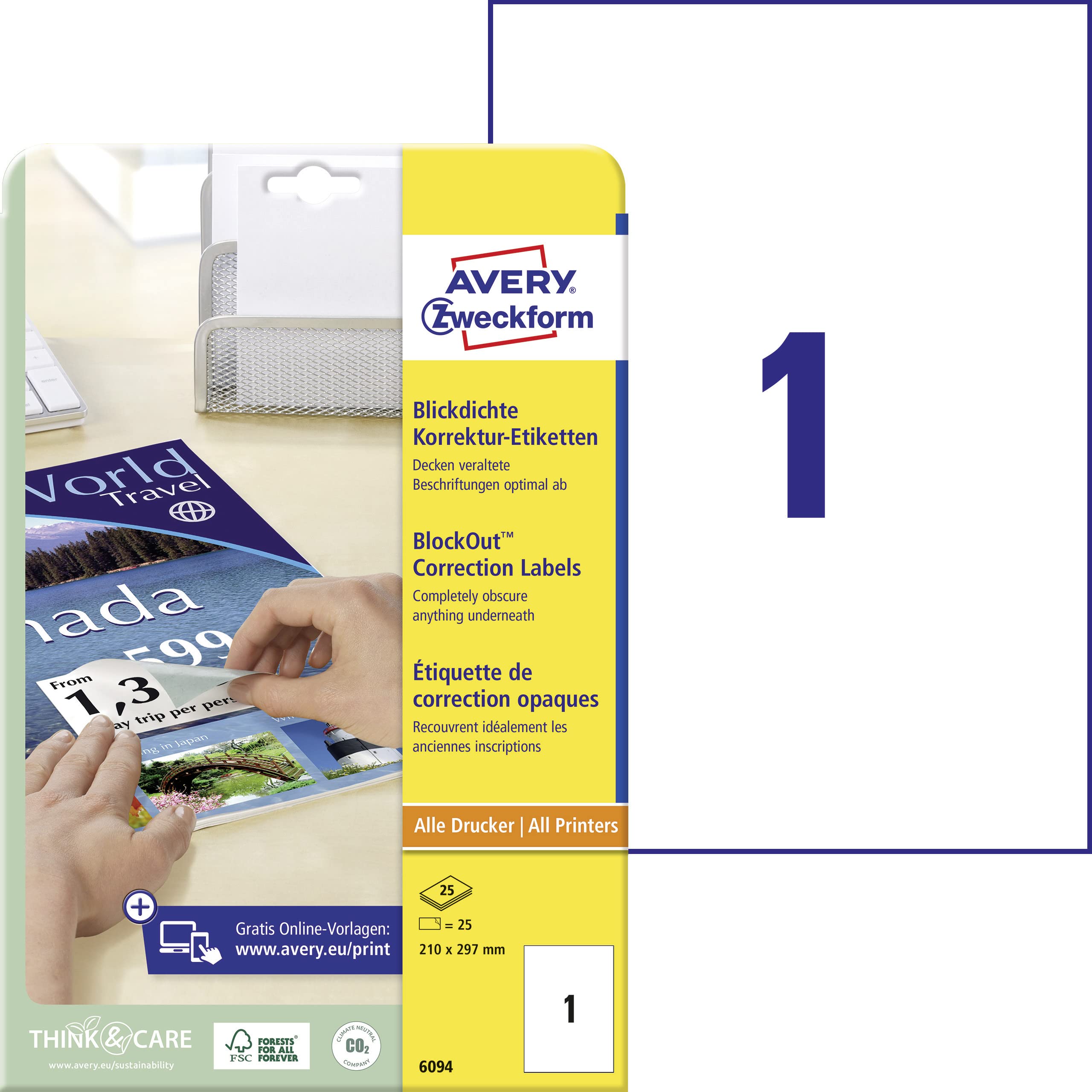 avery-zweckform-6094-abdeck-etiketten-a4-210x297-mm-wei-25-st-ck image 1