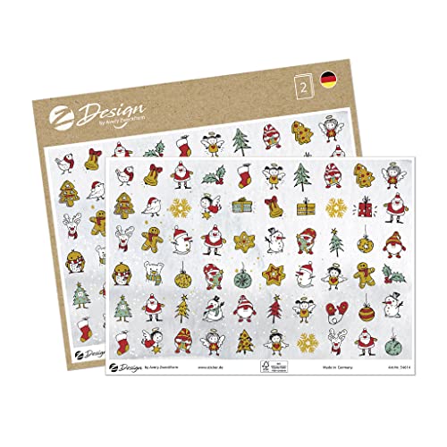 avery-zweckform-z-design-54614-weihnachtssticker-sterne-120-aufkleber-mit-goldpr image 6