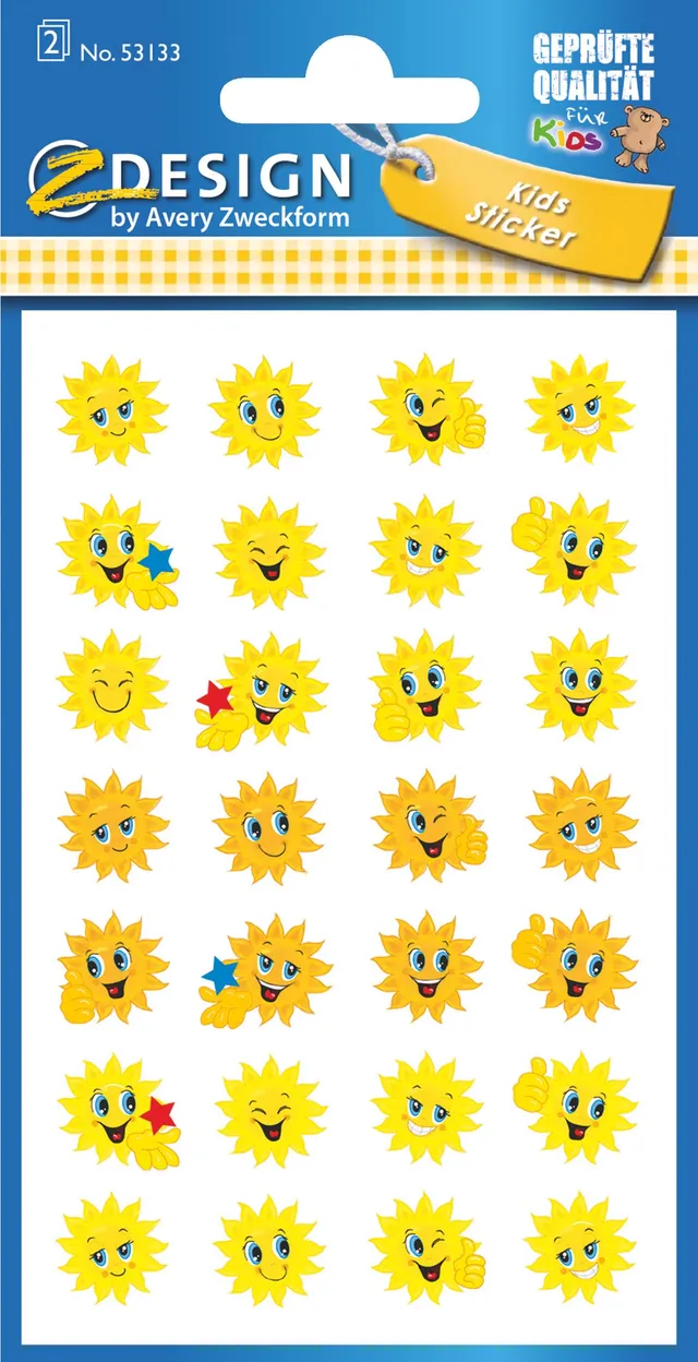 avery-zweckform-z-design-53133-papier-sticker-sonne-56-aufkleber image 1