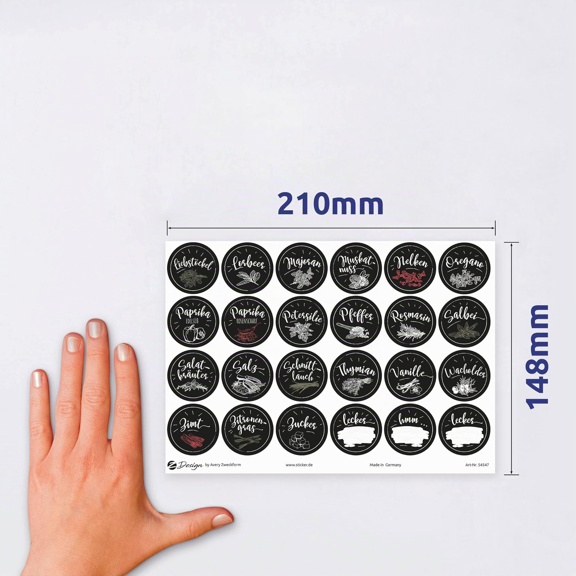 avery-zweckform-54547-gew-rzaufkleber-48-st-ck-3-cm-schwarz-wei image 2