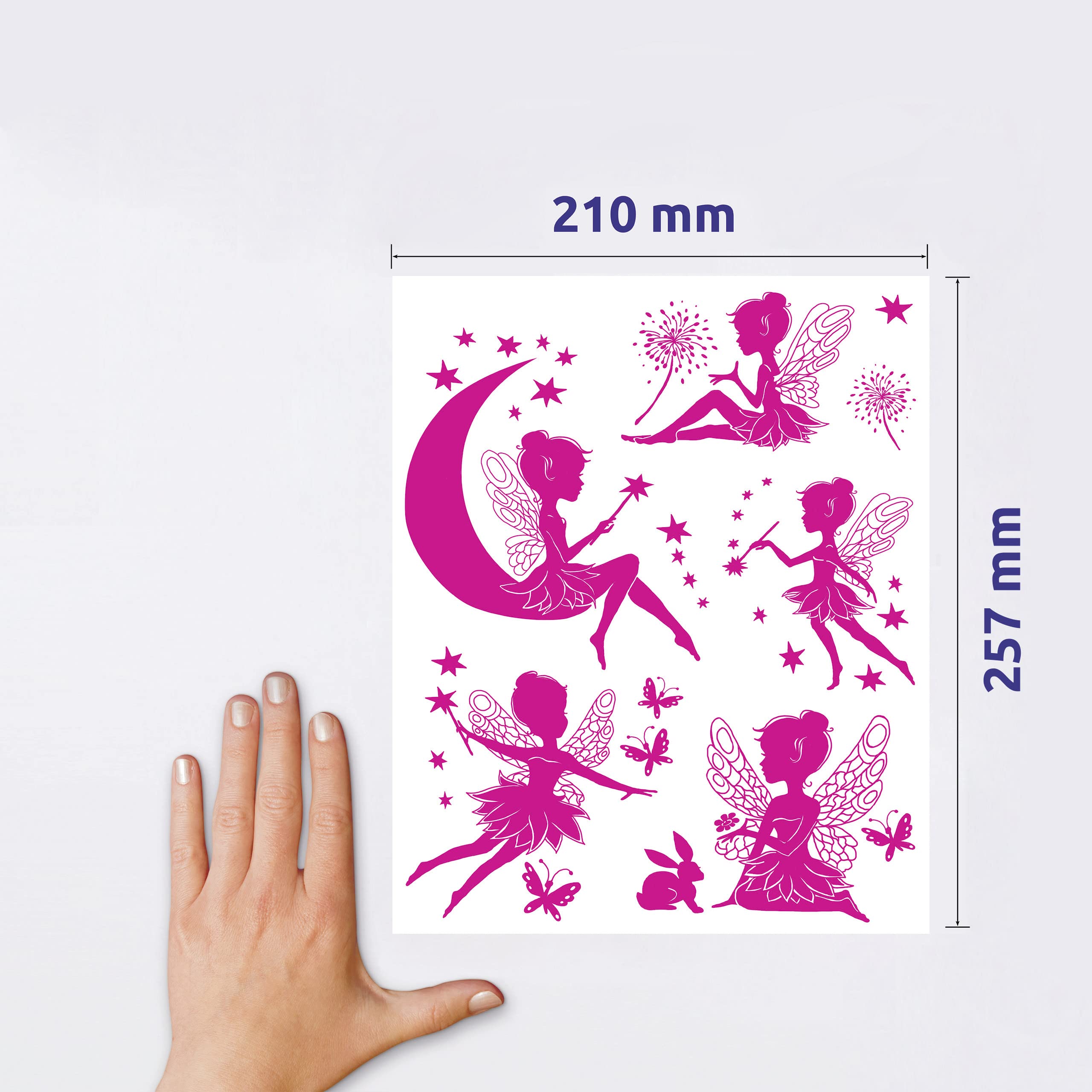 avery-zweckform-54996-fensterbilder-feen-8-selbstklebende-fenstersticker-wasserf image 2