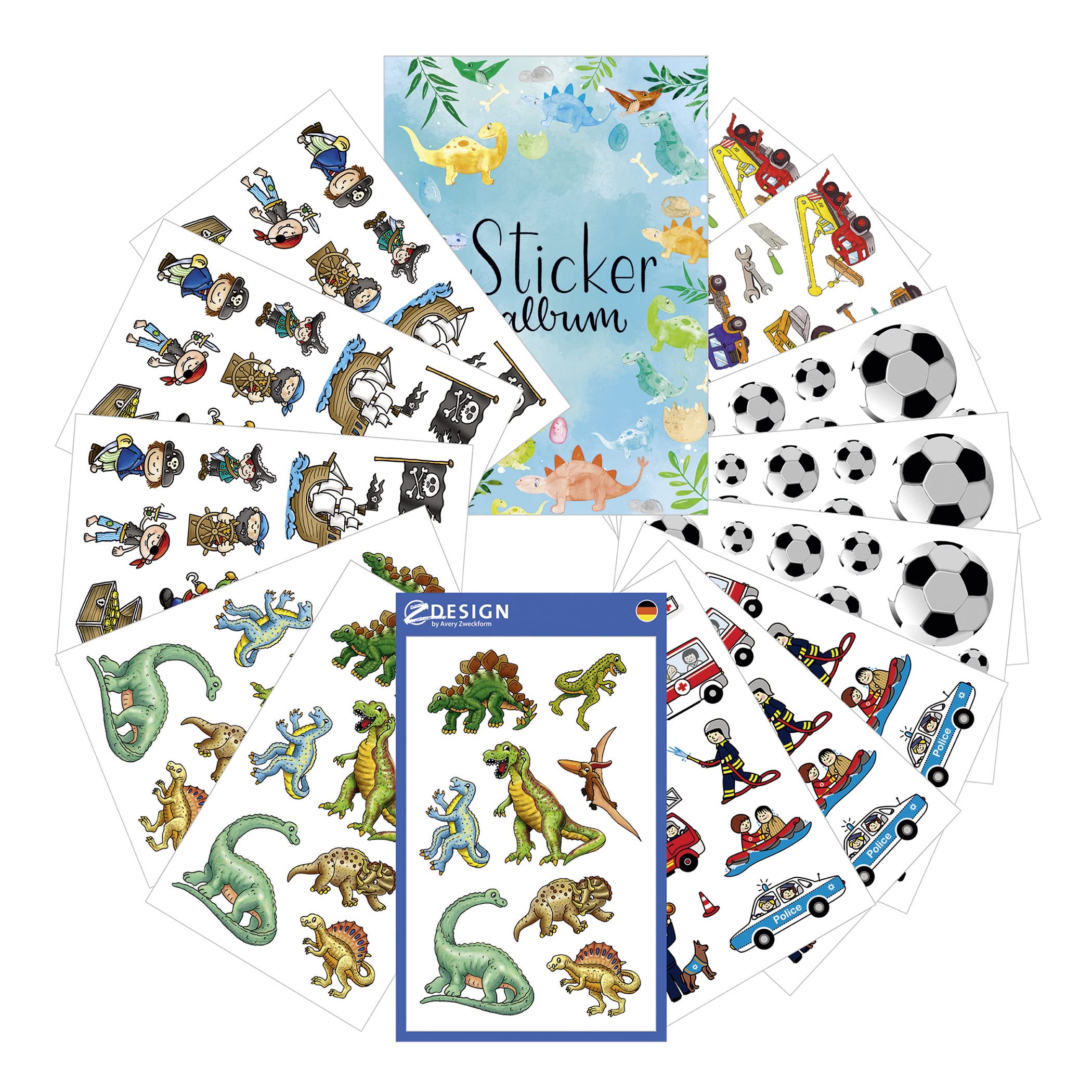 avery-zweckform-59986-z-design-kinder-sticker-jungen-160-stk-album image 1