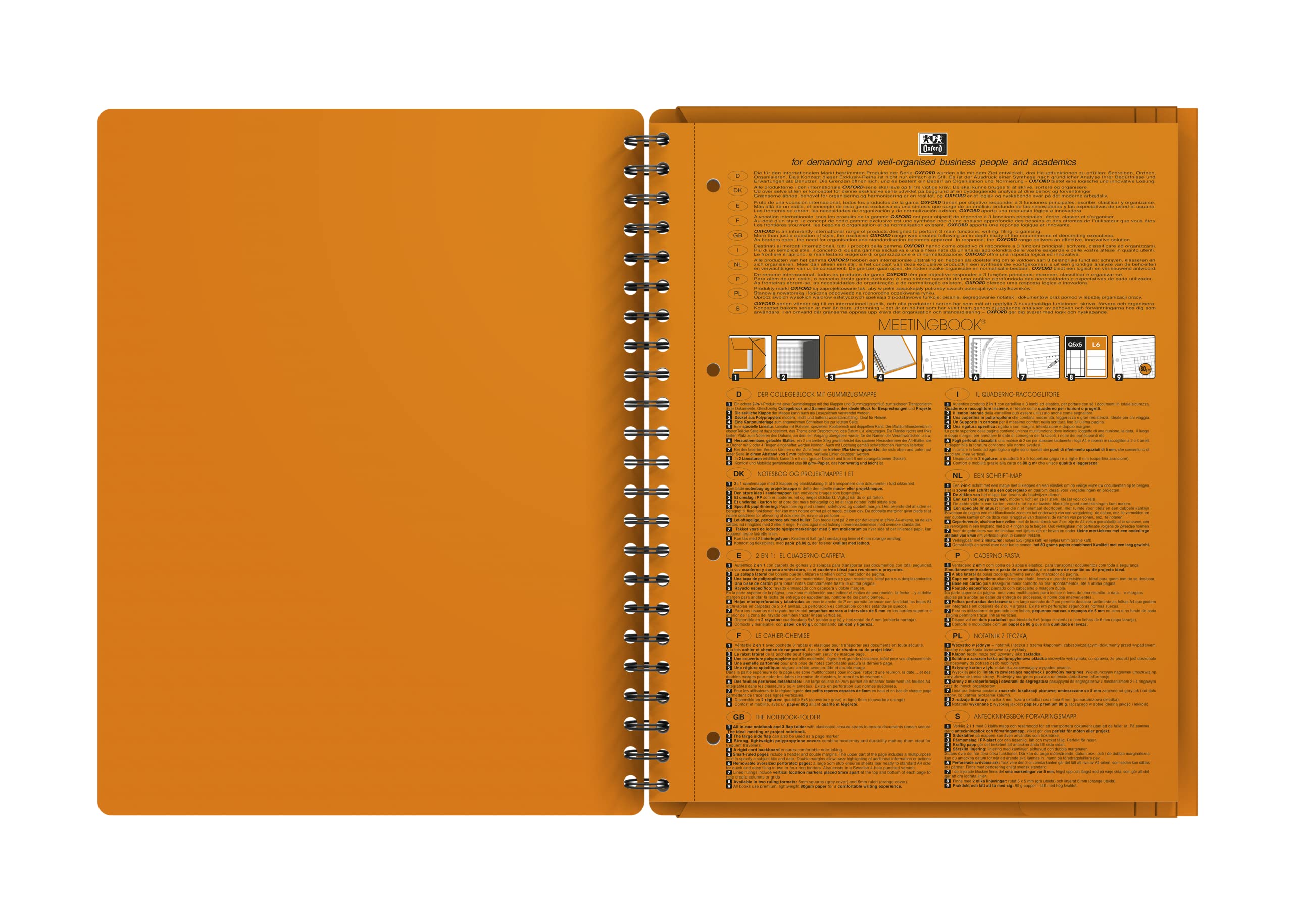 oxford-meetingbook-international-a4-liniert-160-seiten-5-st-ck image 3