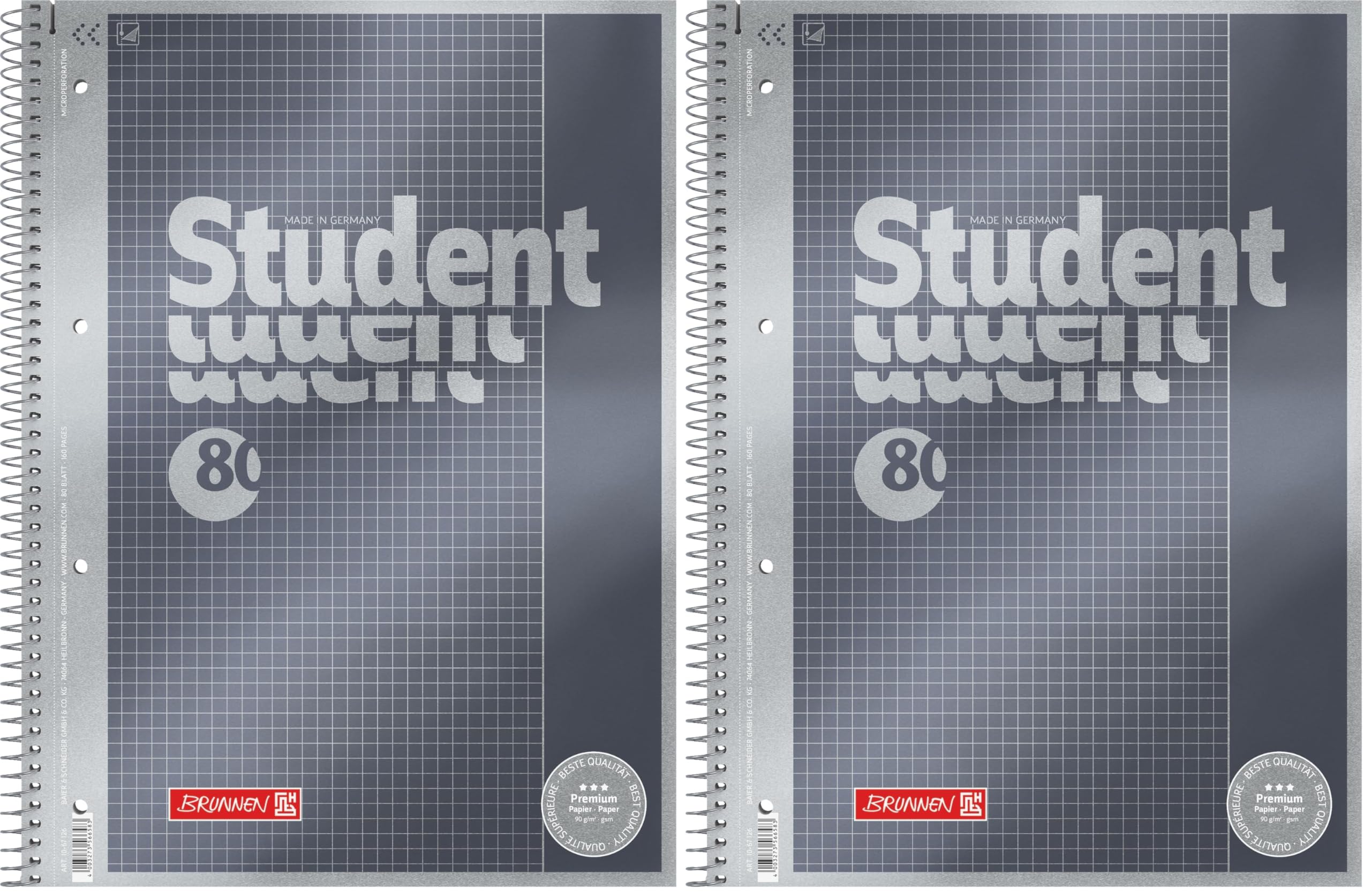 brunnen-collegeblock-premium-student-a4-lineatur-26-kariert-80-blatt-anthrazit image 8