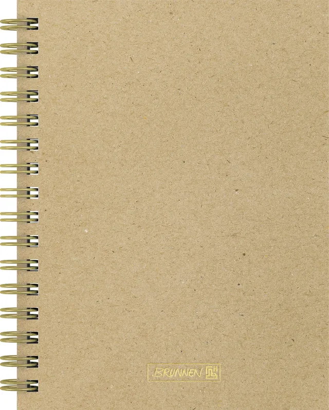 brunnen-notizbuch-wire-natural-a5-dotted-96-blatt image 1