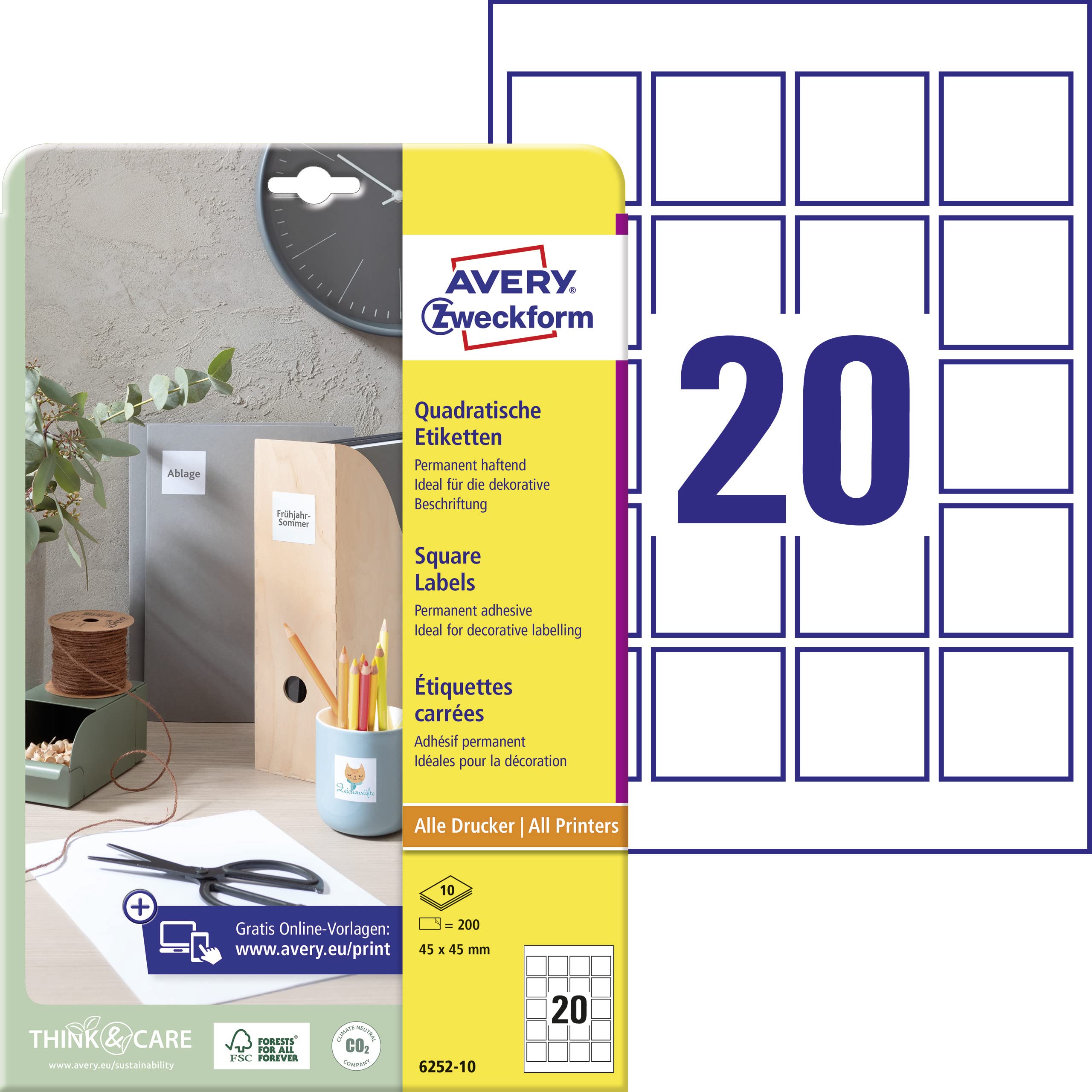 avery-zweckform-6252-10-quadratische-etiketten-45x45-mm-wei image 1