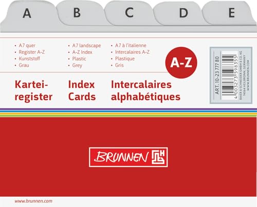 brunnen-karteiregister-fact-a7-grau-plastik-a-z-25-bl-tter image 6