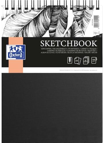 oxford-skizzen-block-a4-hardcover-spiralbindung-100-seiten-100g-schwarz image 6