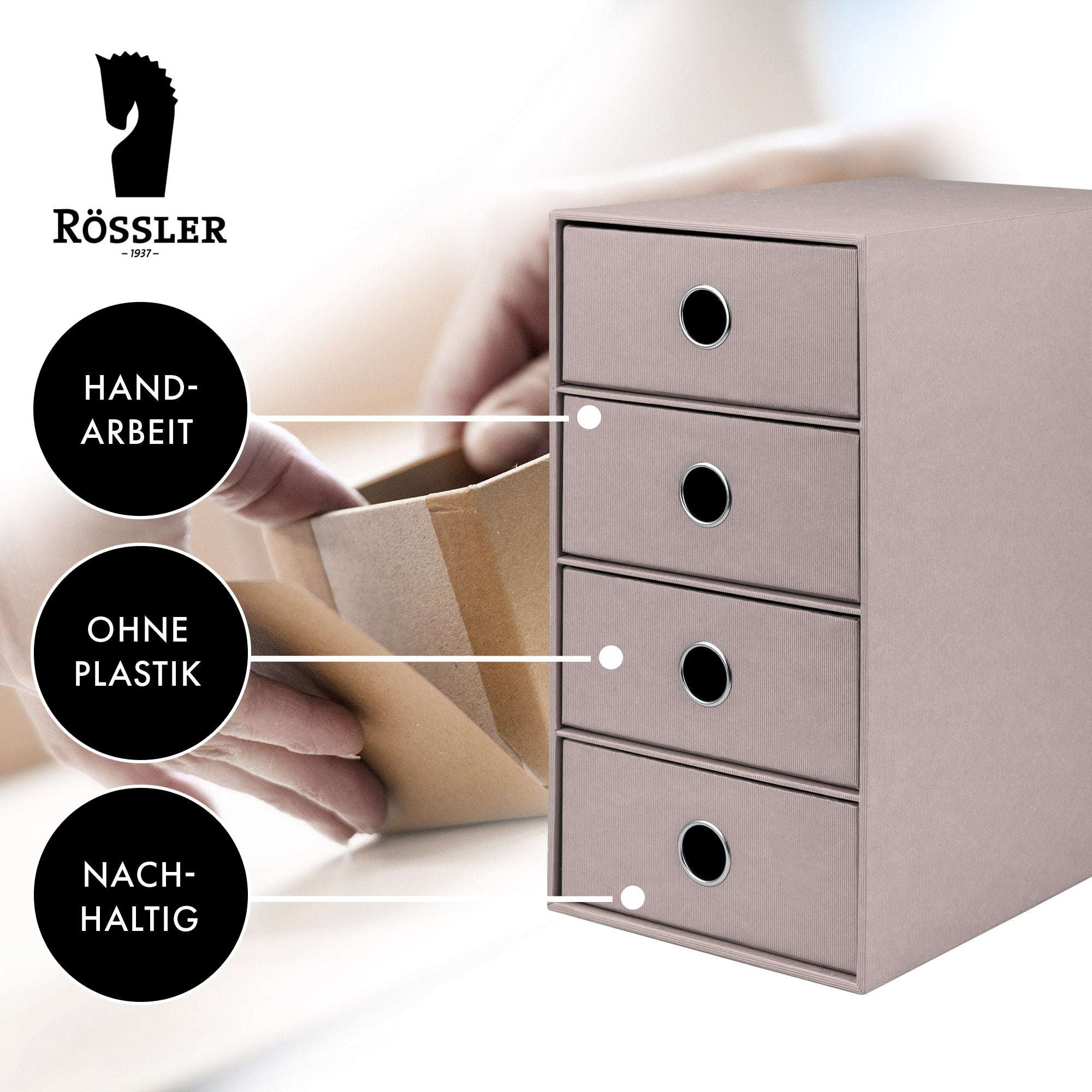 r-ssler-s-o-h-o-schubladenbox-a5-din-lang-4-f-cher-taupe image 5