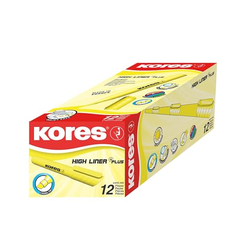 kores-high-liner-textmarker-gelb-12er-pack-mit-keilspitze image 7