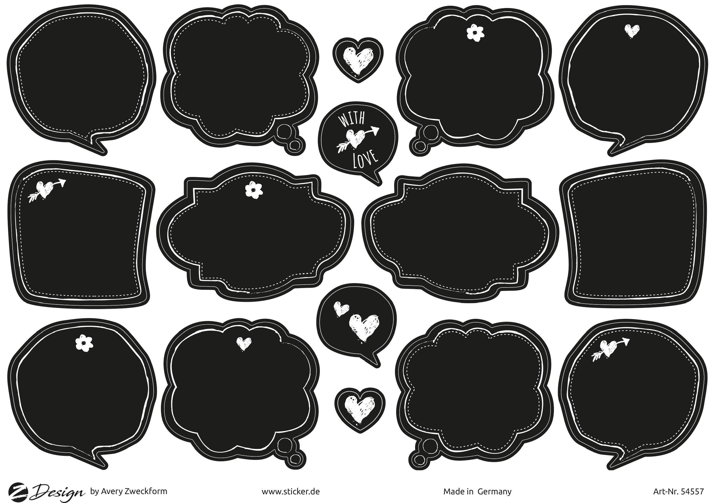 avery-zweckform-54557-dekosticker-tafelaufkleber-32-sticker-auf-a5-bogen-beschri image 2