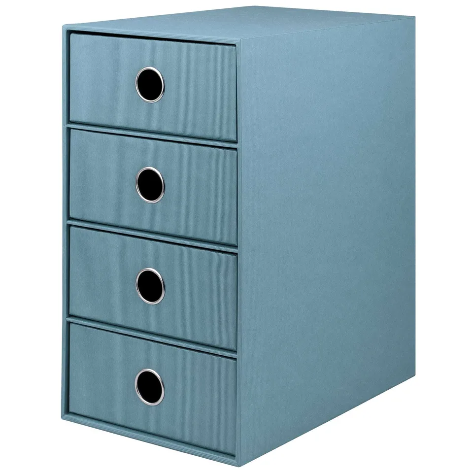 r-ssler-s-o-h-o-schubladenbox-a5-din-lang-4-f-cher-denim-blau image 1