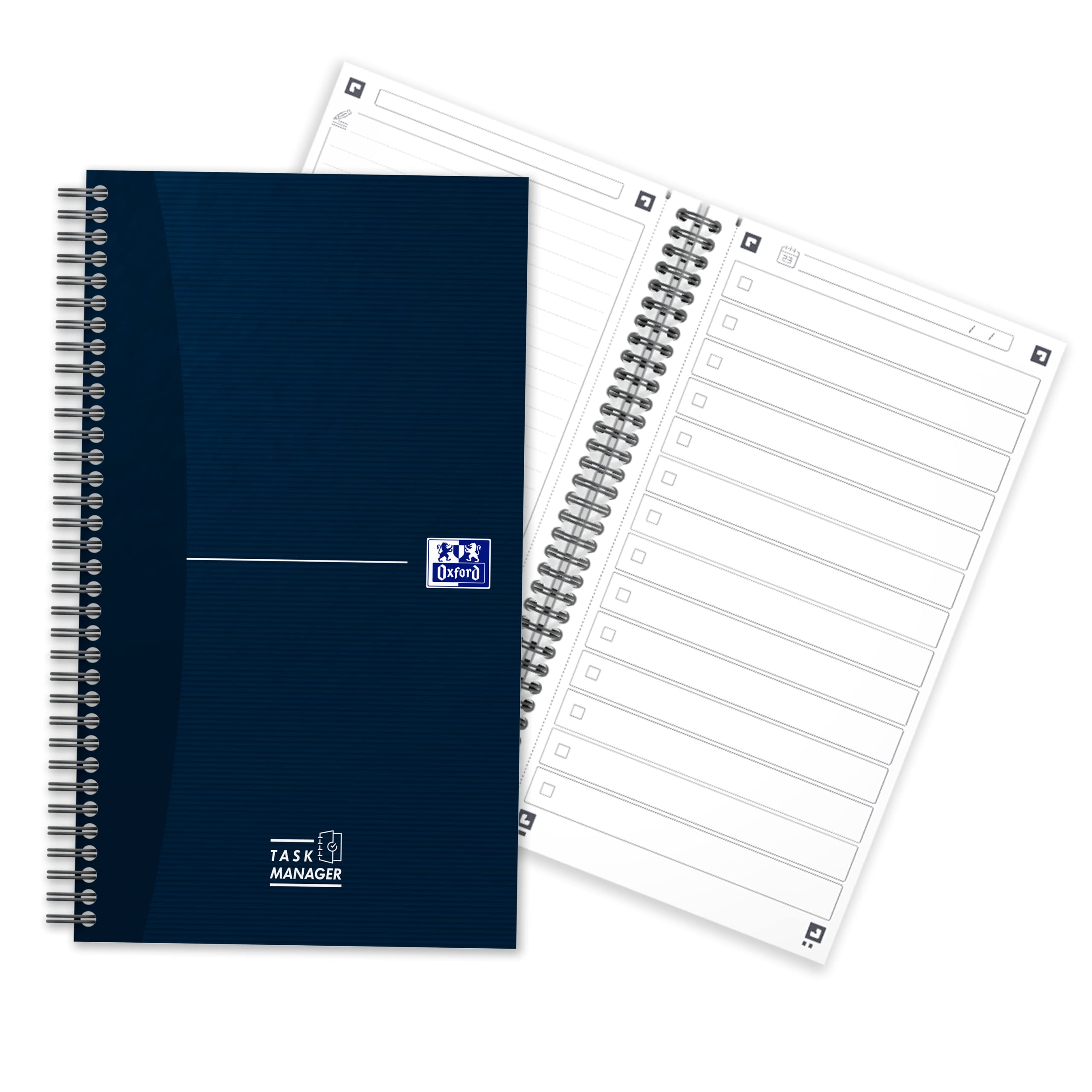 oxford-task-manager-to-do-notizbuch-a5-blau-spiralbindung-460-seiten image 1