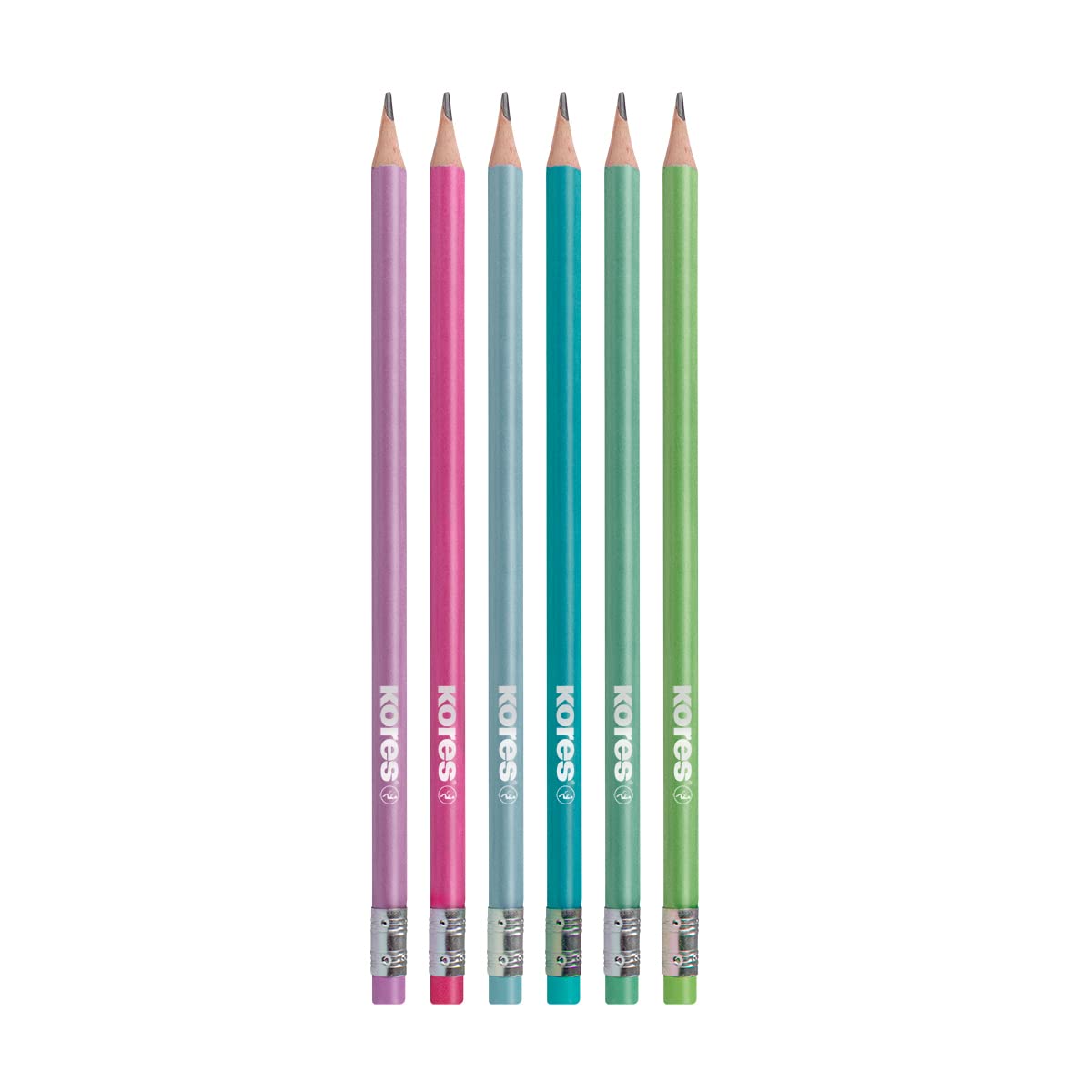 kores-grafitos-style-graphitstifte-hb-6er-pack-metallic image 2