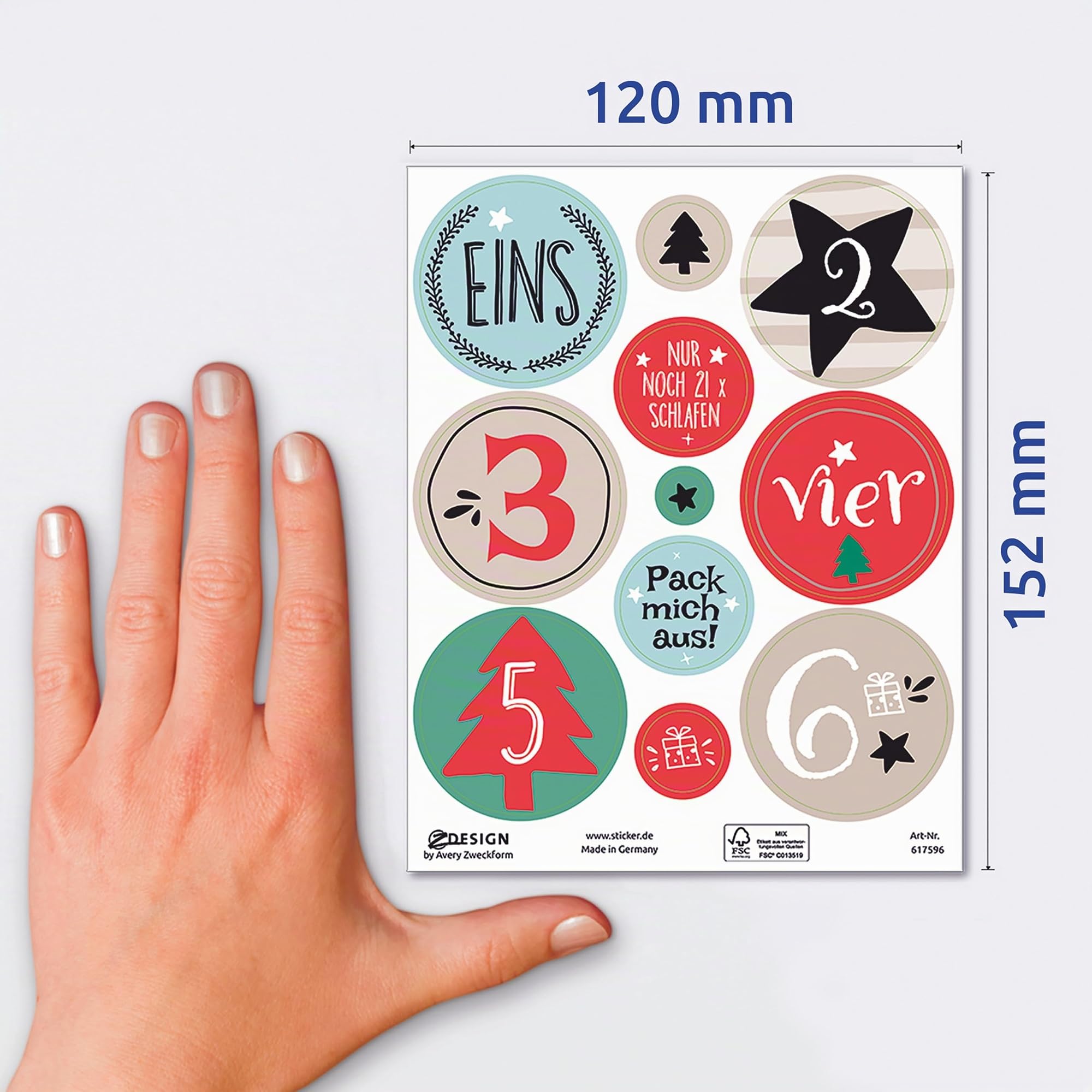 avery-zweckform-51010-z-design-sticker-adventskalender-zahlen-1-24-109-weihnacht image 5