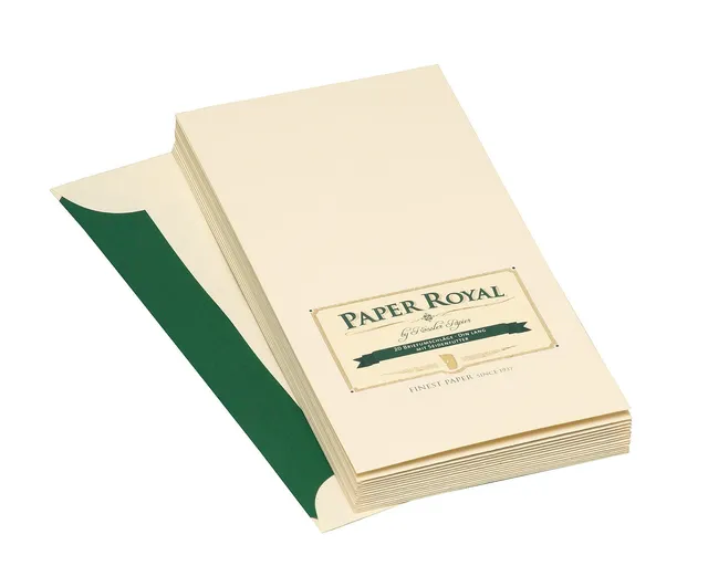 r-ssler-paper-royal-briefumschlag-din-lang-gerippt-20-st-ck-creme image 1