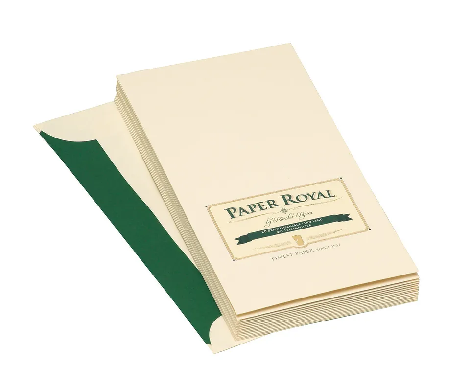 r-ssler-paper-royal-briefumschlag-din-lang-gerippt-20-st-ck-creme image 1