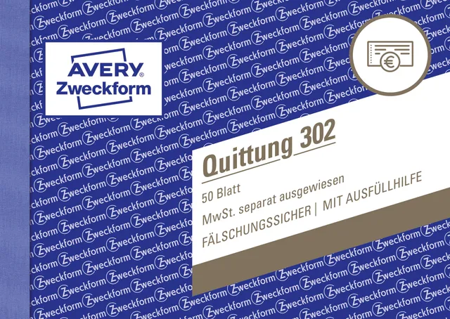 avery-zweckform-302-quittungsblock-a6-quer-50-blatt-wei image 1