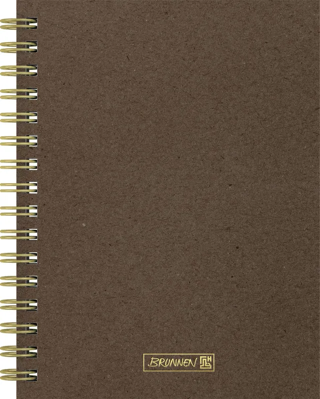 brunnen-wire-natural-notizbuch-a5-dotted-96-blatt-hardcover-chocolate image 1