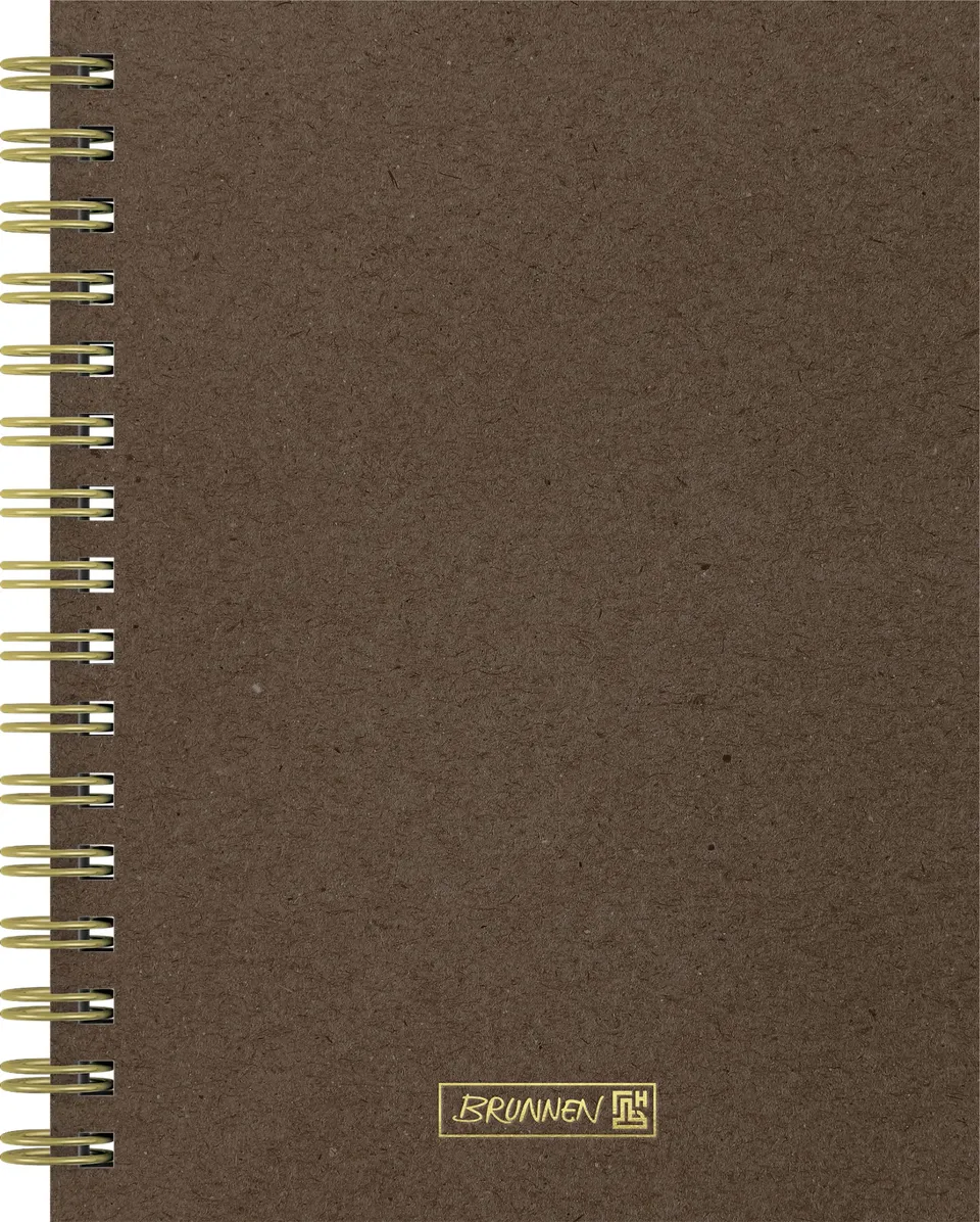 brunnen-wire-natural-notizbuch-a5-dotted-96-blatt-hardcover-chocolate image 1