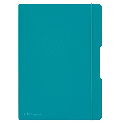 herlitz-notizheft-flex-pp-a4-caribbean-t-rkis-2-x-40-blatt-liniert-kariert image 7
