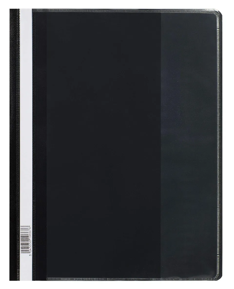 oxford-schnellhefter-din-a4-berbreit-mit-sichttasche-schwarz-25er-pack image 1