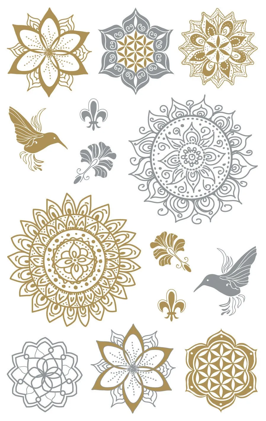 avery-zweckform-55657-z-design-sticker-mandala-silber-gold-14-st-ck image 1