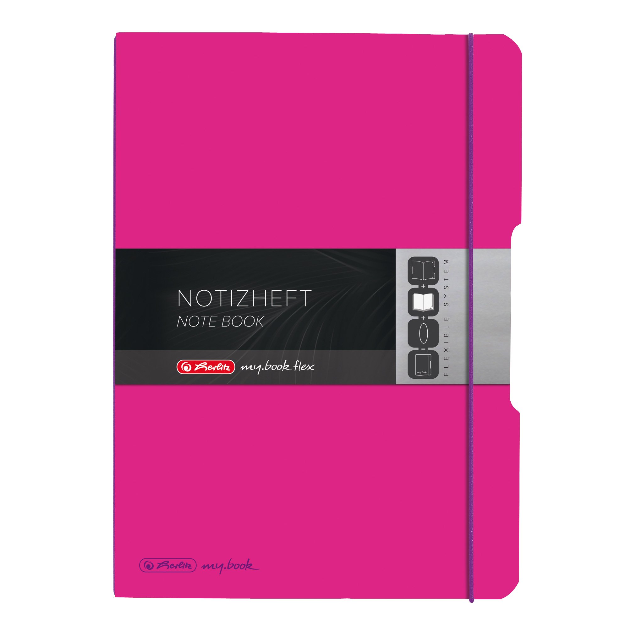 herlitz-my-book-flex-notizheft-a4-pp-wechselcover-mit-verschlussgummi-80-blatt image 5