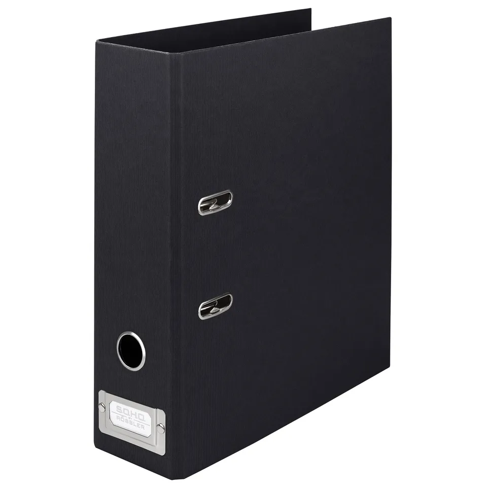 r-ssler-s-o-h-o-ordner-breit-a4-8-cm-mit-metall-r-ckenschild-schwarz image 1